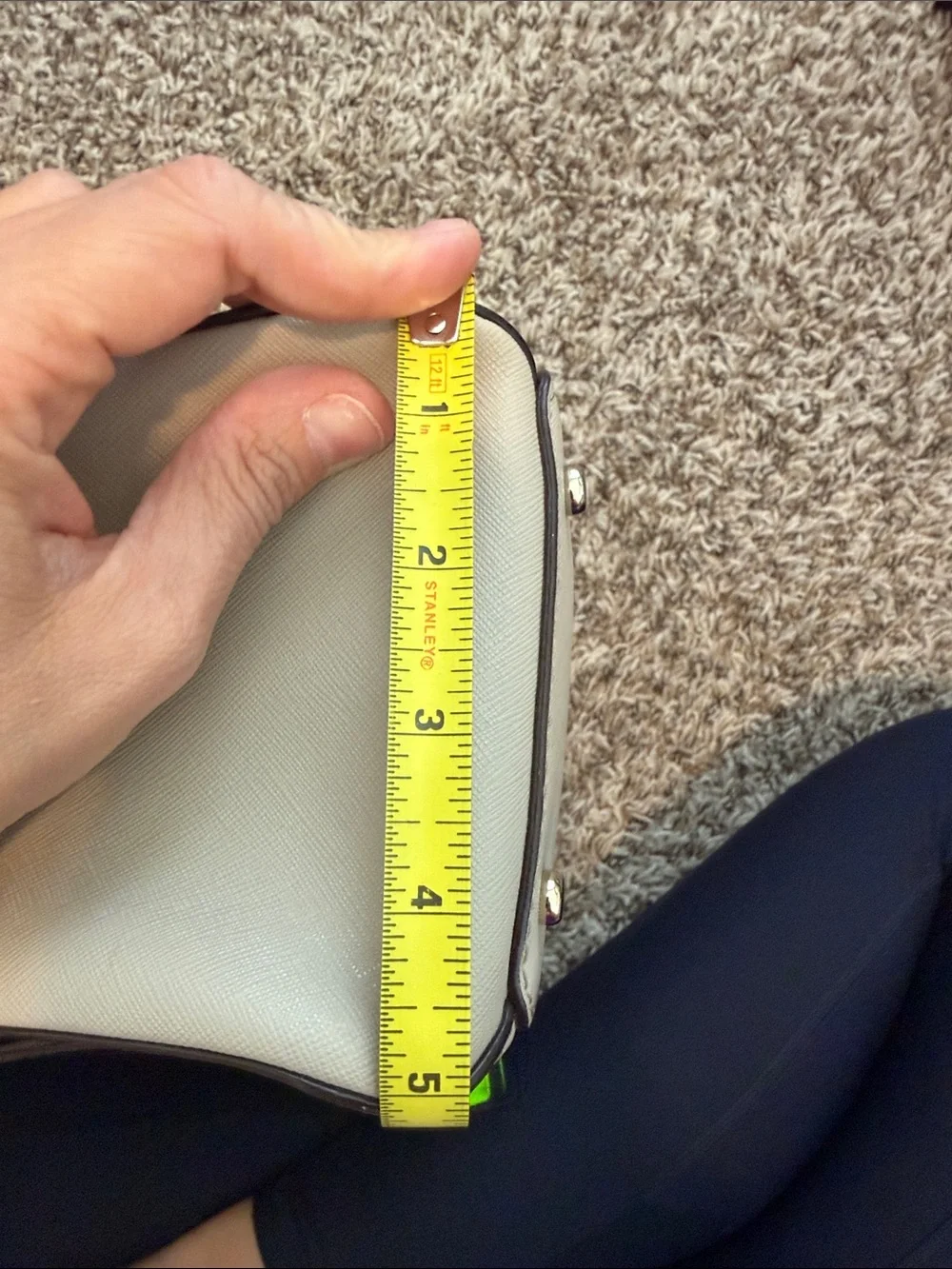 kate spade neutral beige Saffiano leather tote